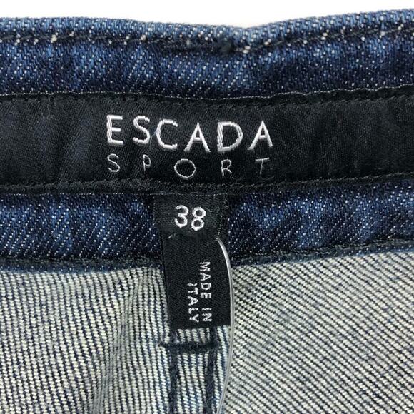 New Escada Sport High Rise Straight Leg Jeans Dark Wash Size 38 Women's Denim - Picture 12 of 13